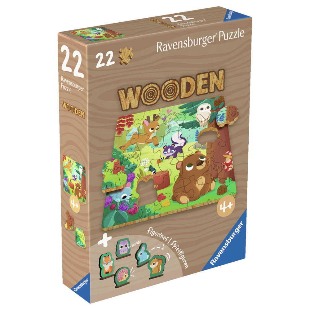 Ravensburger Wooden - Forest Animals 22 Palaa