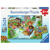 Ravensburger: Huvipuisto 2x24 Palaa Ravensburger: Huvipuisto 2x24 Palaa