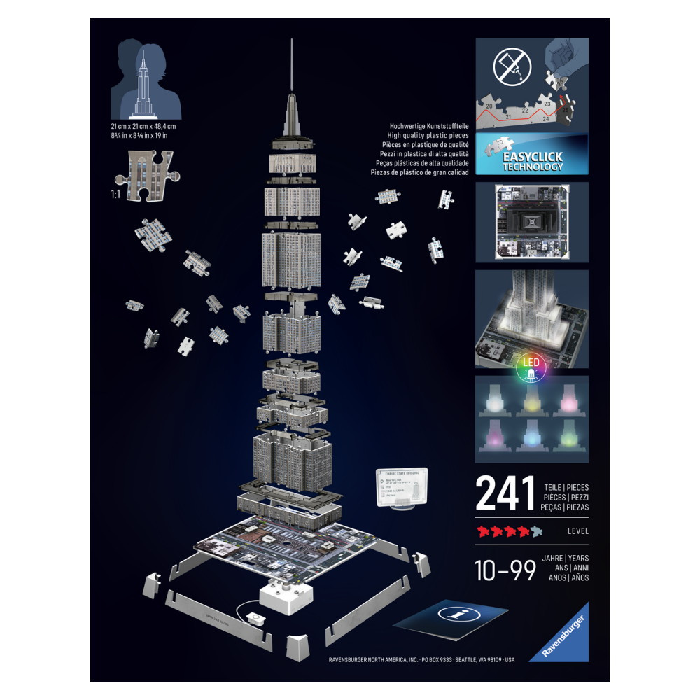 Ravensburger Iconics Empire State Building LED 216 Palaa