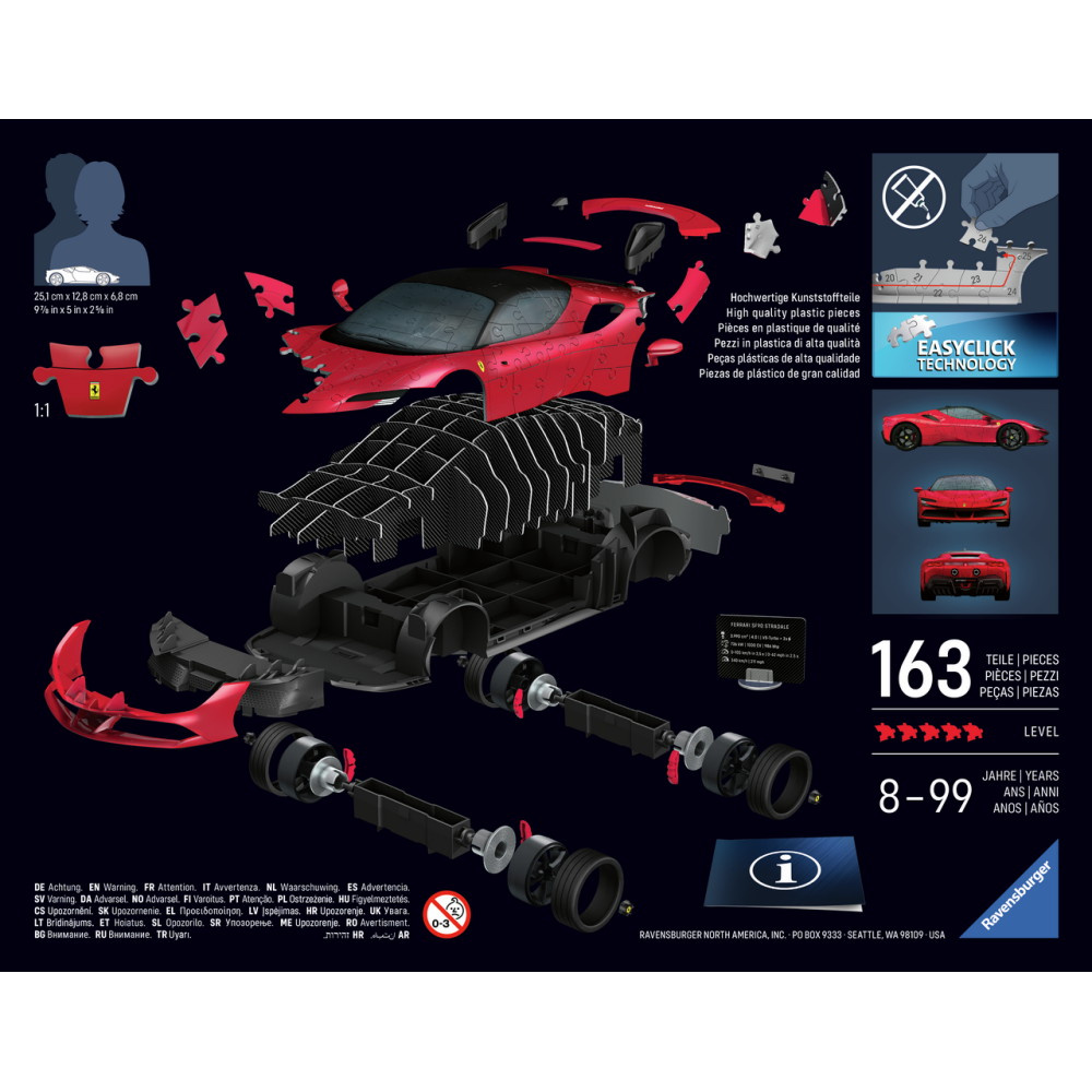 Ravensburger 3D: Iconics Ferrari SF 90 Stradale 108 Palaa