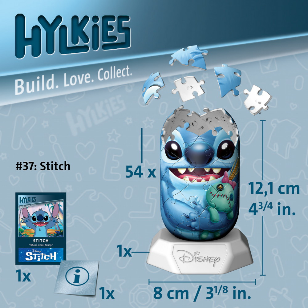 Ravensburger 3D: Hylkies Stitch 54 Palaa