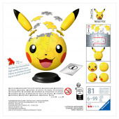 Ravensburger 3D Pokémon Pikachu, jolla on korvat 72 Paala Ravensburger 3D Pokémon Pikachu, jolla on korvat 72 Paala