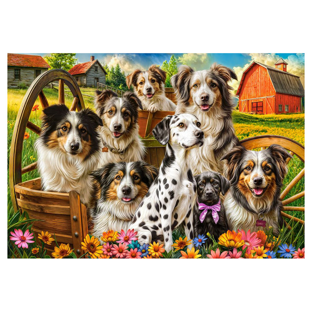 Castorland - Happy Dogs In The Countryside, 1000 pc