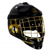 Unihoc Shield Maalivahdin kypärä - Musta/Kultainen Unihoc Shield Maalivahdin kypärä - Musta/Kultainen