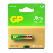 GP Ultra Alkaline AA-battery, 15AU/LR6, 4-pc GP Ultra Alkaline AA-battery, 15AU/LR6, 4-pc