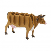 3D-paperipalapeli, Lehmä, Ruskea 3D-paperipalapeli, Lehmä, Ruskea