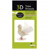 3D paperipalapeli, Valkoinen Kyyhky 3D paperipalapeli, Valkoinen Kyyhky