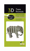 3D paper puzzle, Elephant, grey