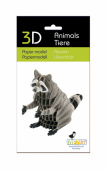 3D paper puzzle, Raccoon 3D paper puzzle, Raccoon
