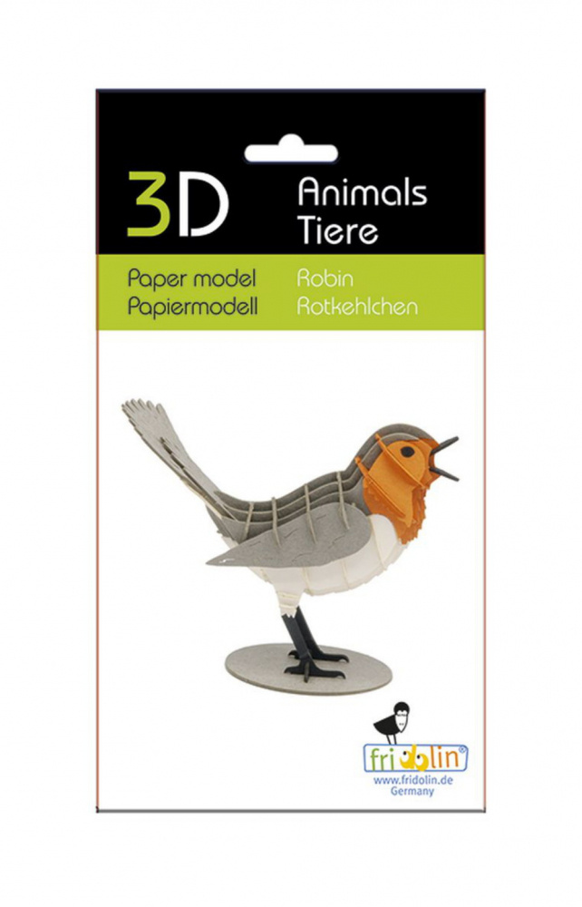 3D paper puzzle, Robin