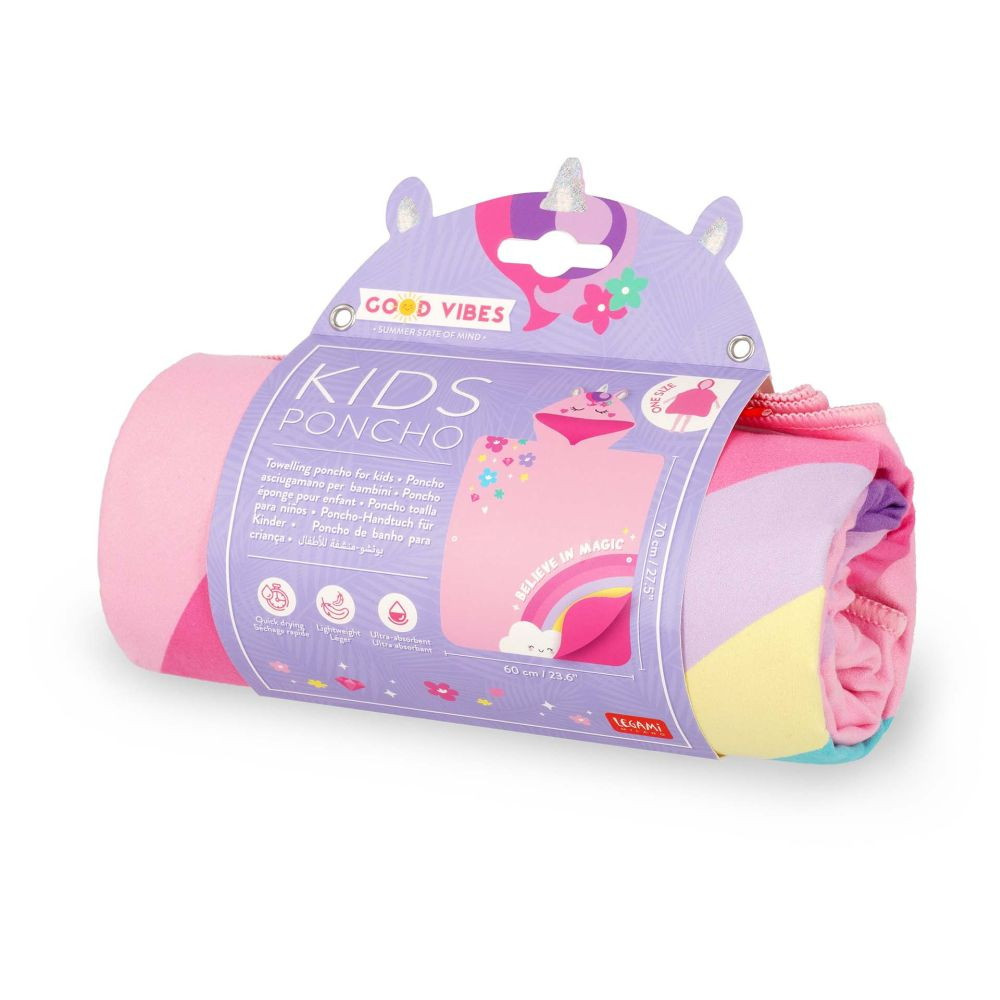 Pyyheponcho lapsille Yksisarvinen