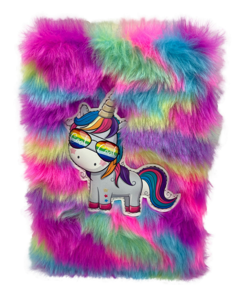 Notebook Plush Rainbow/Unicorn