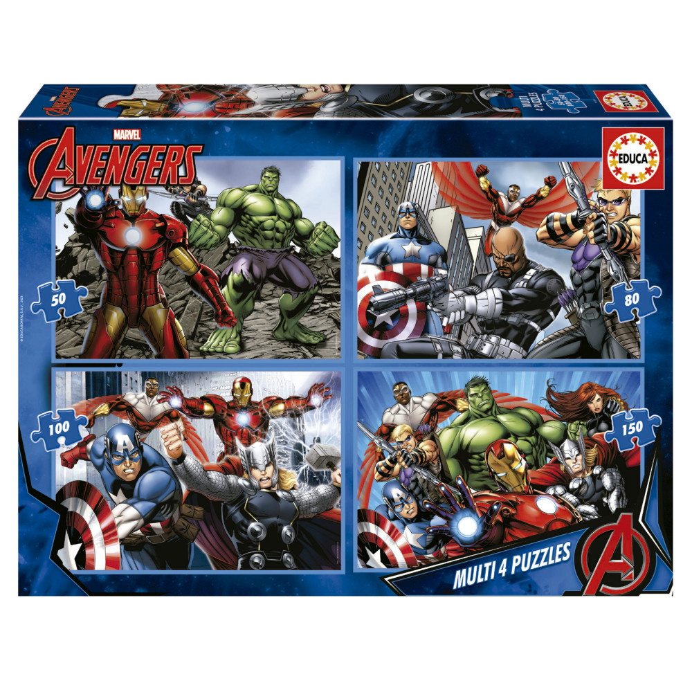Educa: Avengers - Multi 4, 50-150 Palaa