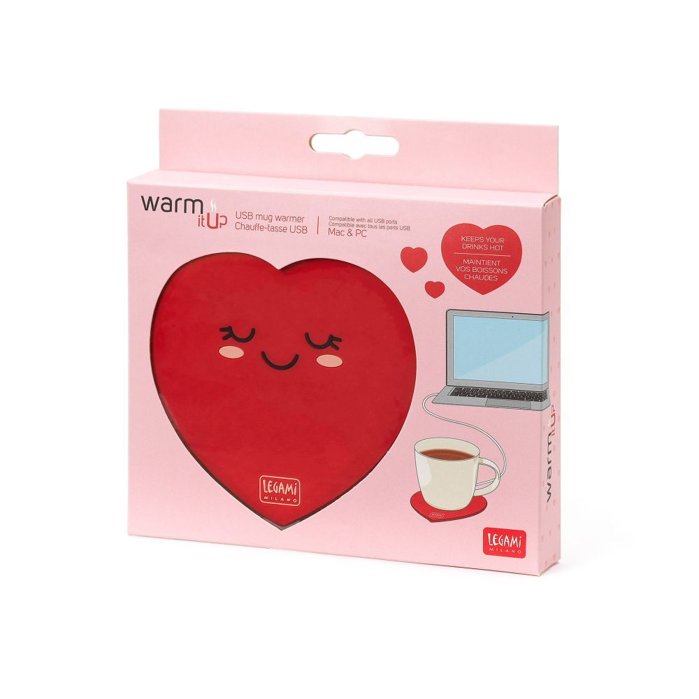 Warm It Up Mug Warmer USB Heart
