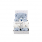 Fleece blanket and stuffed animal Blue Teddy Fleece blanket and stuffed animal Blue Teddy