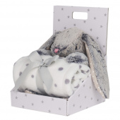 Fleece blanket and stuffed animal Gray Bunny Fleece blanket and stuffed animal Gray Bunny