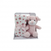 Fleece blanket & Pink Dog Fleece blanket & Pink Dog