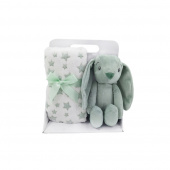 Fleece blanket & Green Bunny Fleece blanket & Green Bunny