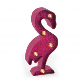 Mini Lamp, Flamingo with glitter