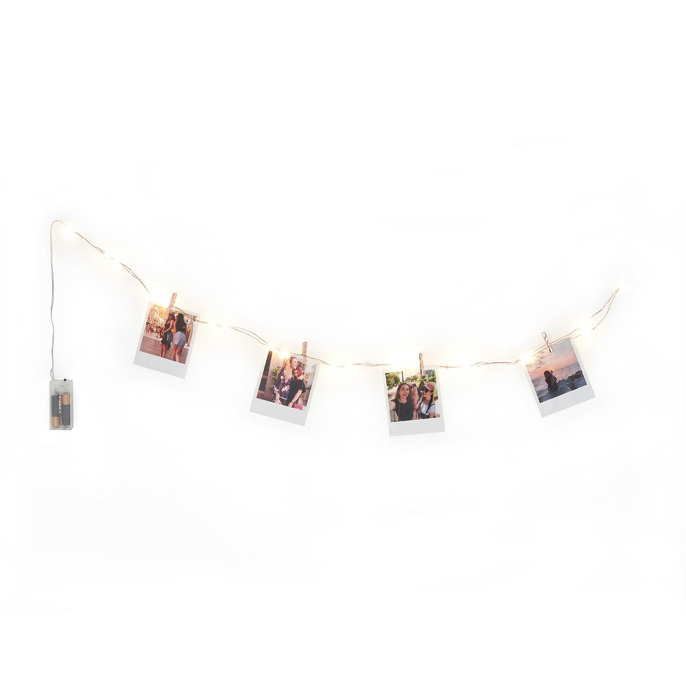 Copper wire lights with photo holder