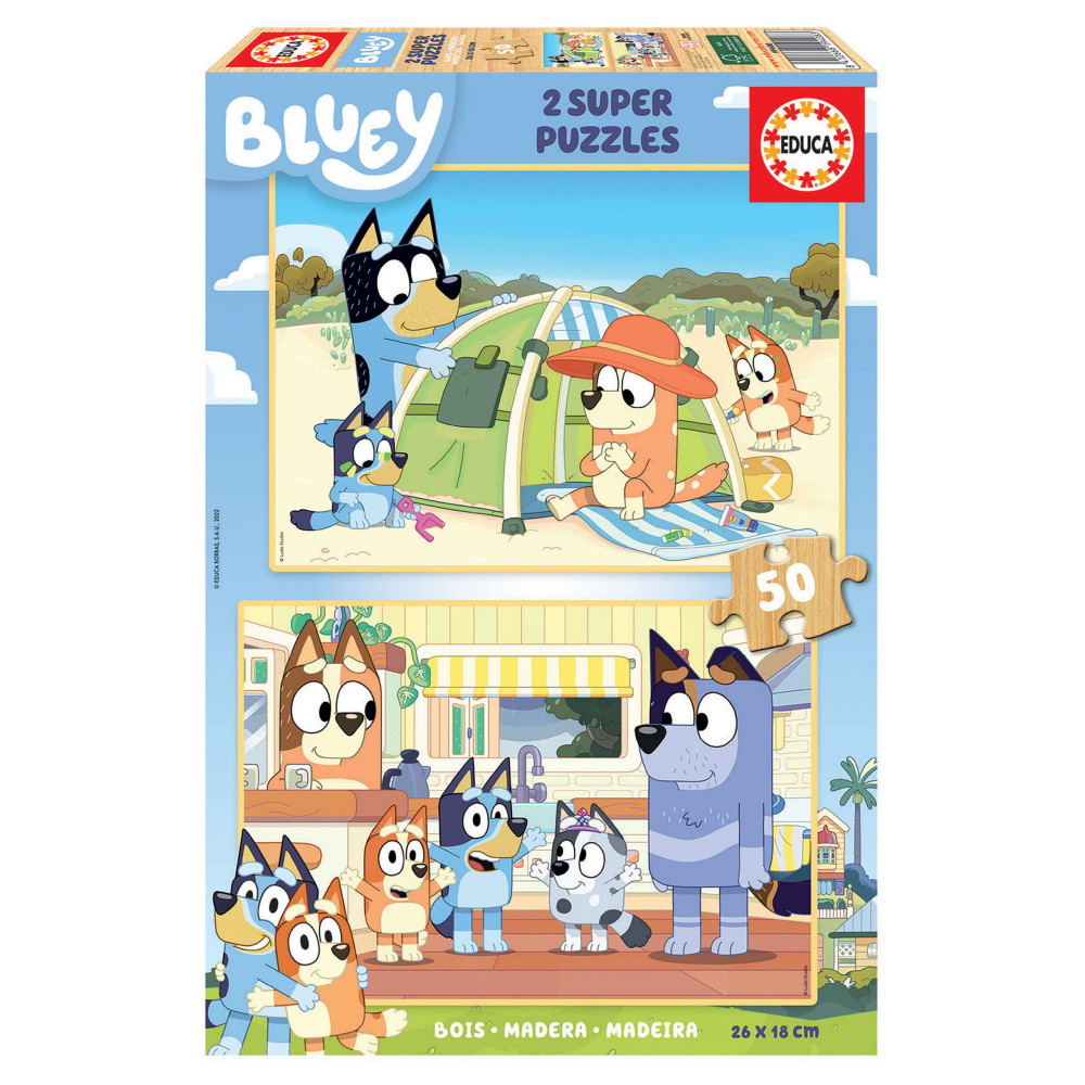 Educa: Bluey 2 x 50 Palaa
