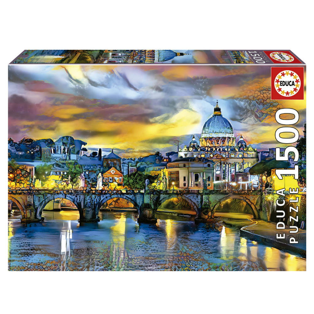 Educa Peter s Basilica And The St. Angelo Bridge 1500 Palaa