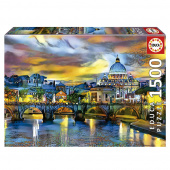 Educa Peter s Basilica And The St. Angelo Bridge 1500 Palaa Educa Peter s Basilica And The St. Angelo Bridge 1500 Palaa