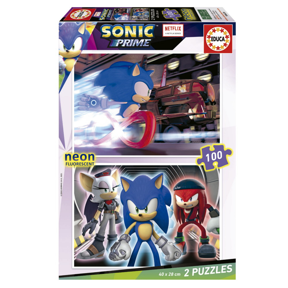 Educa: Sonic Prime Neon 2 x 100 Palaa
