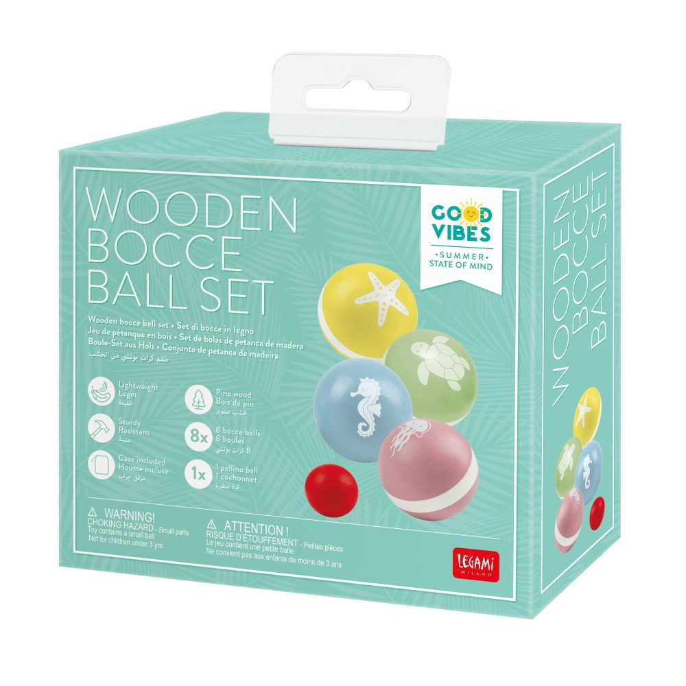 Puinen bocce-pallopeli