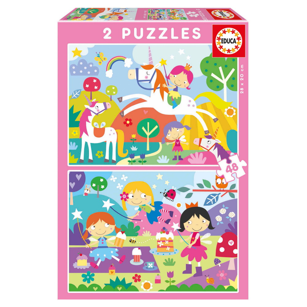 Educa: Fantasy Friends 2 x 48 Palaa