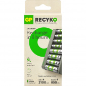 GP Recyko Econ Akkulaturi sis. 4xAA 2100mAh + 4xAAA 850mAh GP Recyko Econ Akkulaturi sis. 4xAA 2100mAh + 4xAAA 850mAh