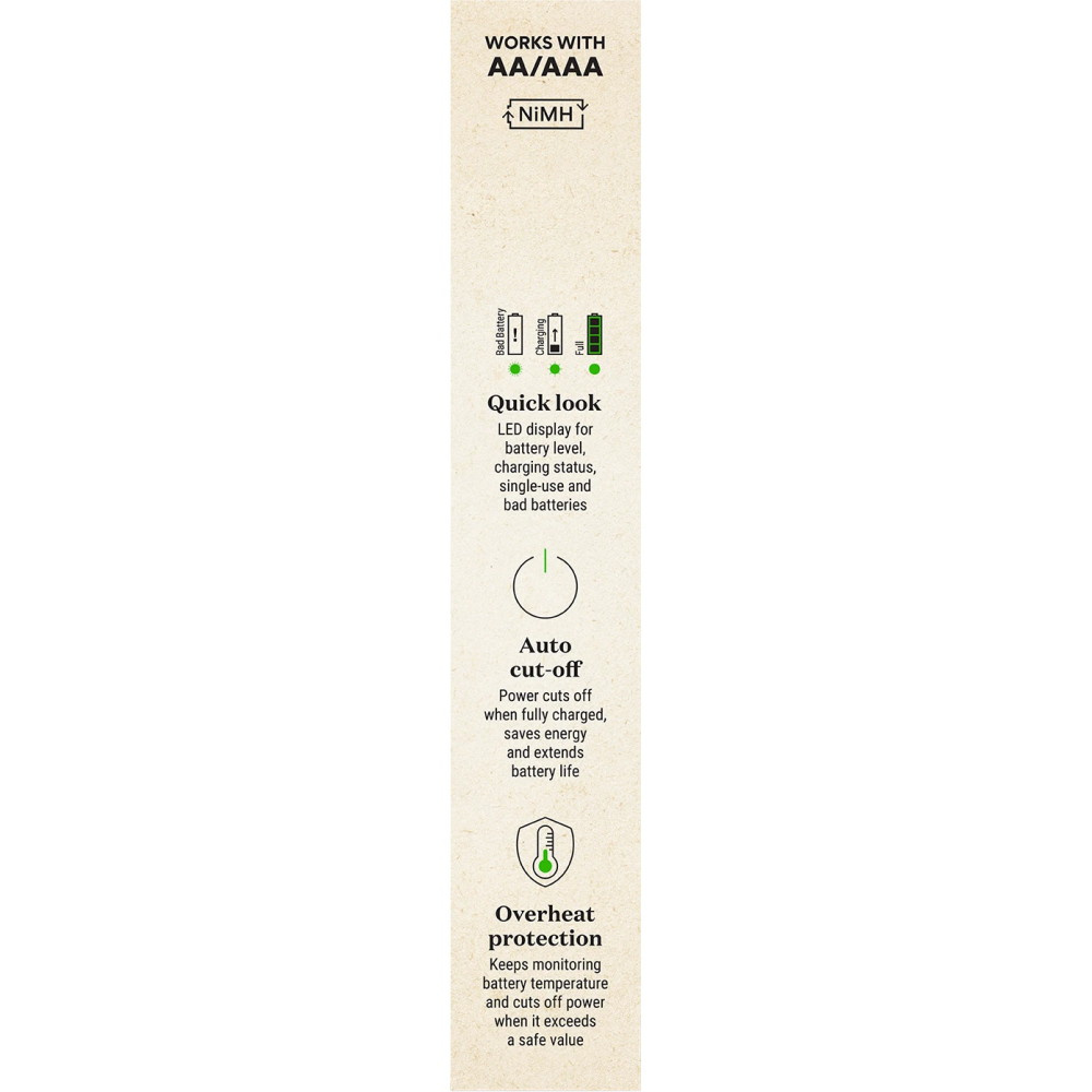 GP Recyko Econ Akkulaturi sis. 4xAA 2100mAh + 4xAAA 850mAh