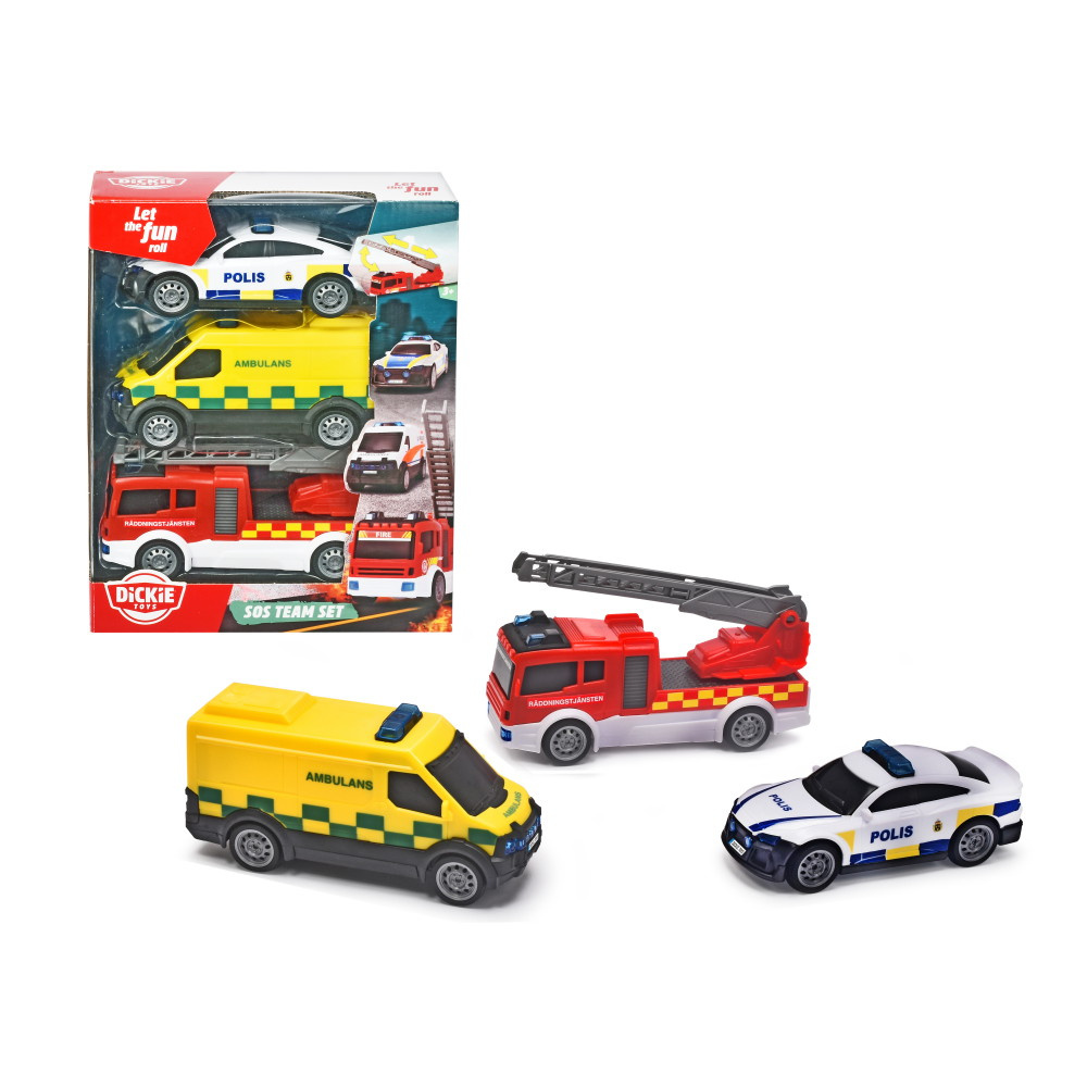Swedish Rescue Vehicles, 3-Pack