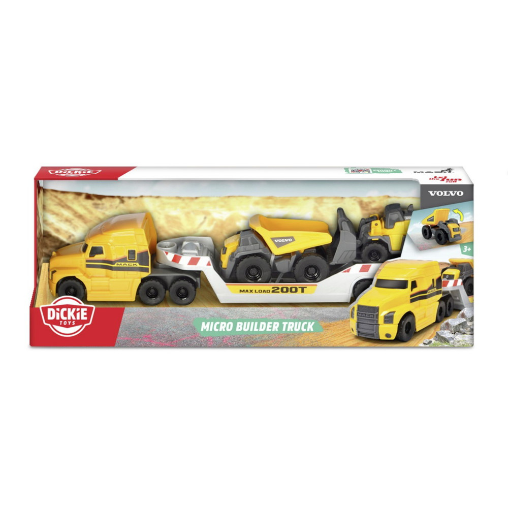 Mack/Volvo Semi-truck with Construction Vehicles