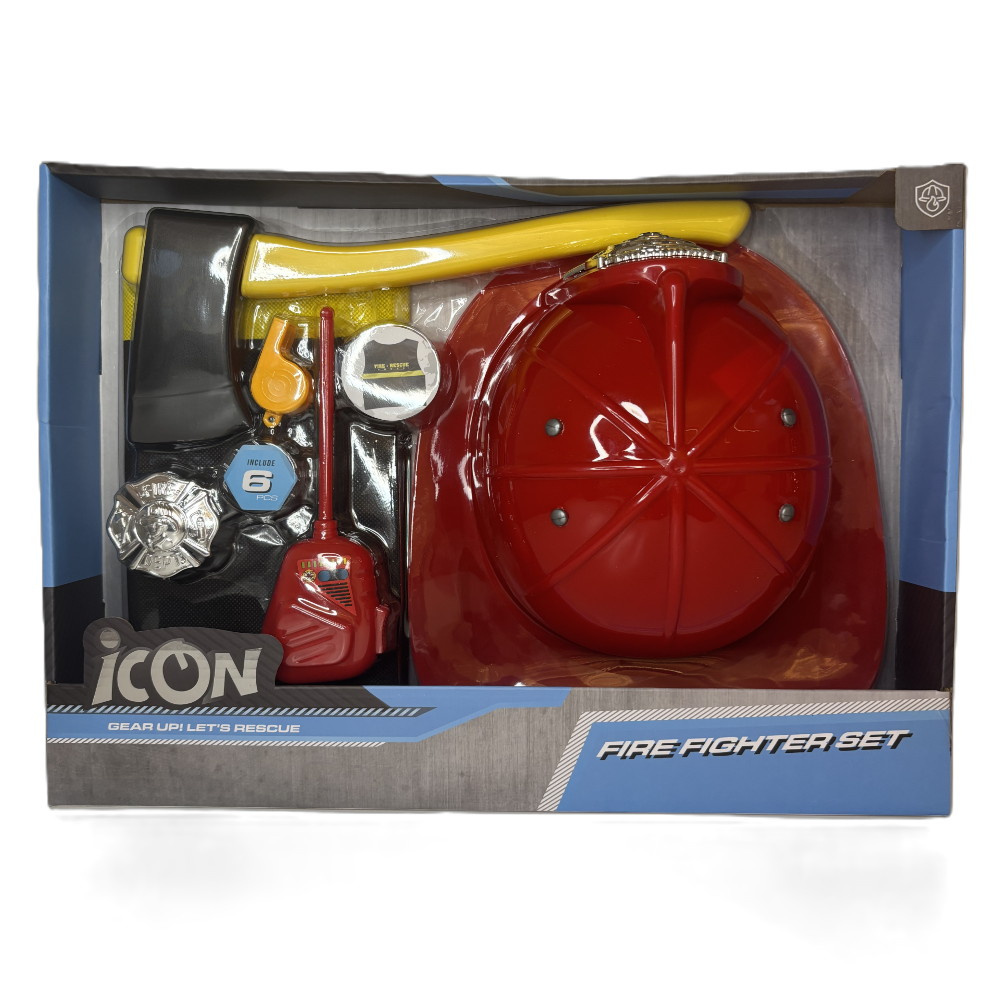 ICON - Palomiehen setti, jossa kypärä ja kirves