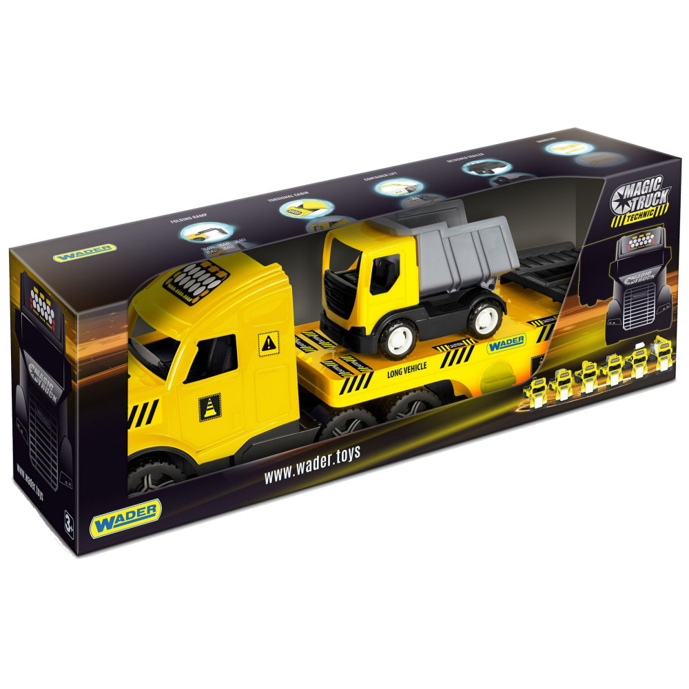 Wader Magic Truck Technic Lava-auto Ja Kippiauto