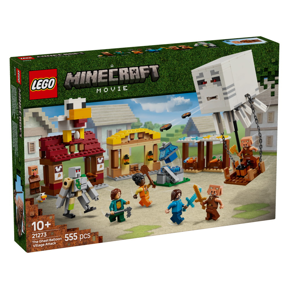 LEGO Minecraft - Hornanhenki-kuumailmapallon hyökkäys kylään
