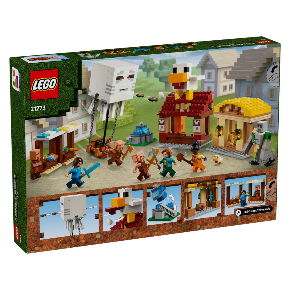 LEGO Minecraft - Hornanhenki-kuumailmapallon hyökkäys kylään