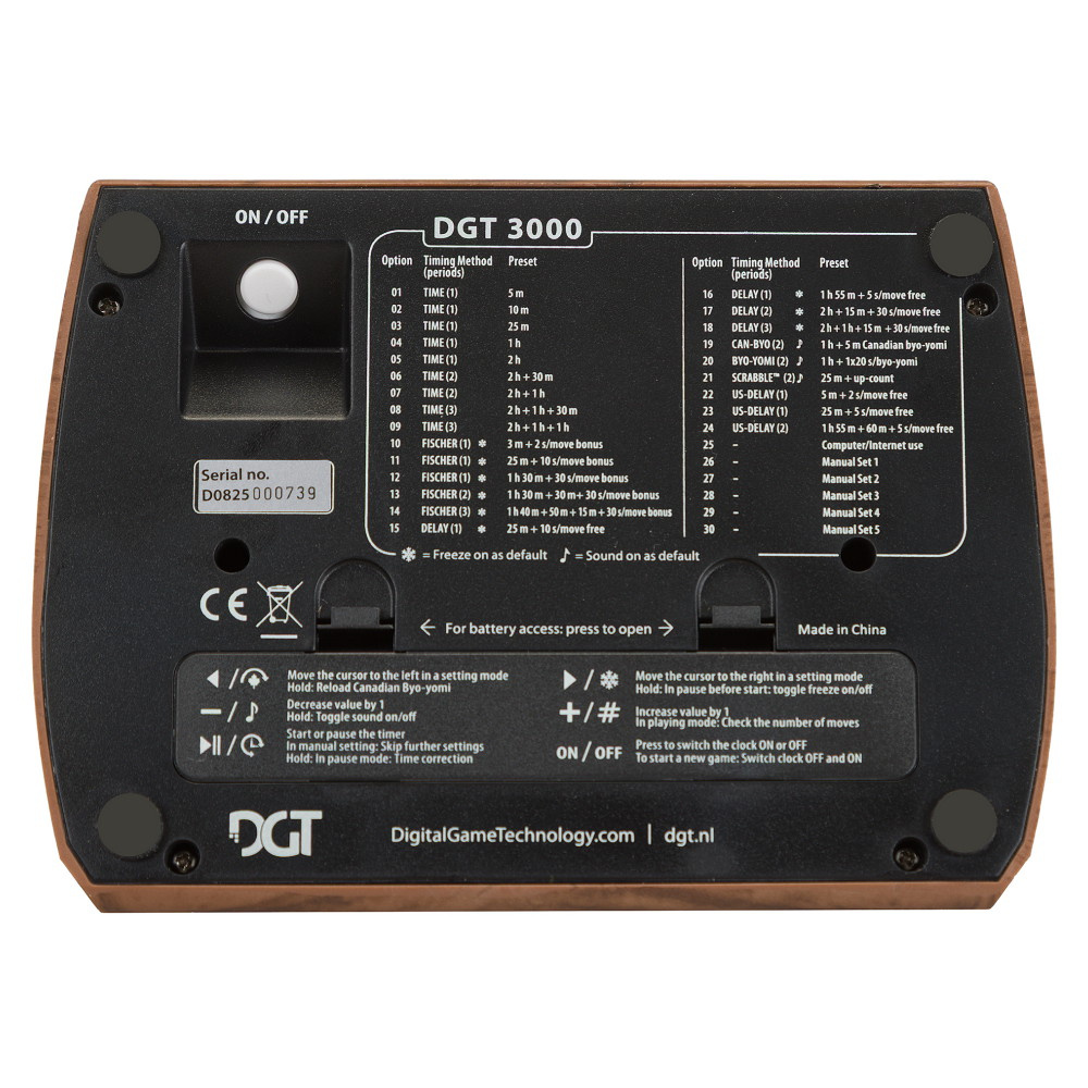 DGT3000 FIDE Championship Clock - Limited Edition Shakkikello