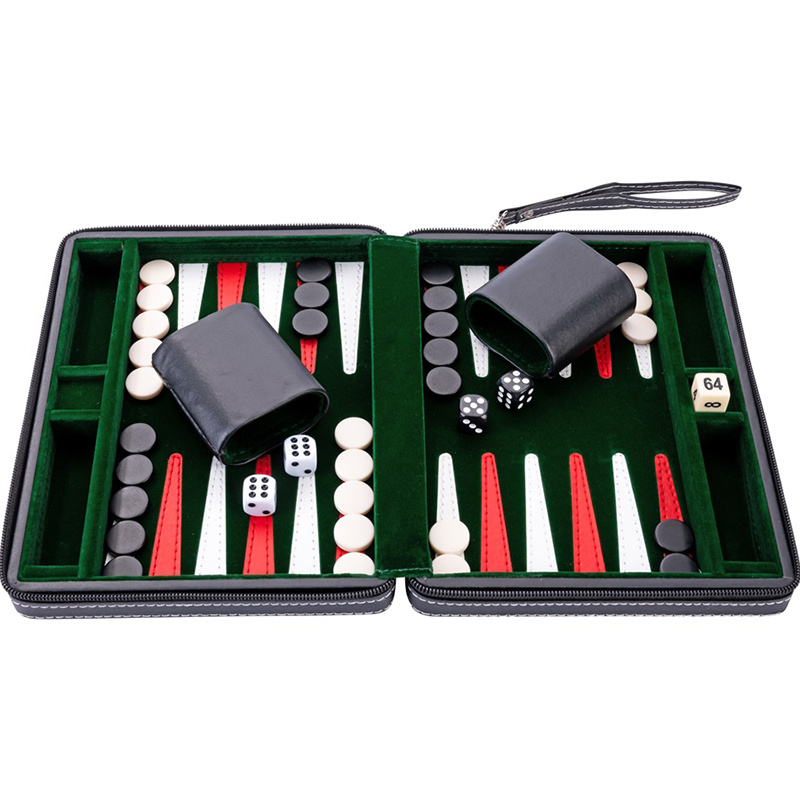 Longfield Backgammon Travel Green