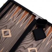 Longfield Backgammon Large Grey Ebony Longfield Backgammon Large Grey Ebony
