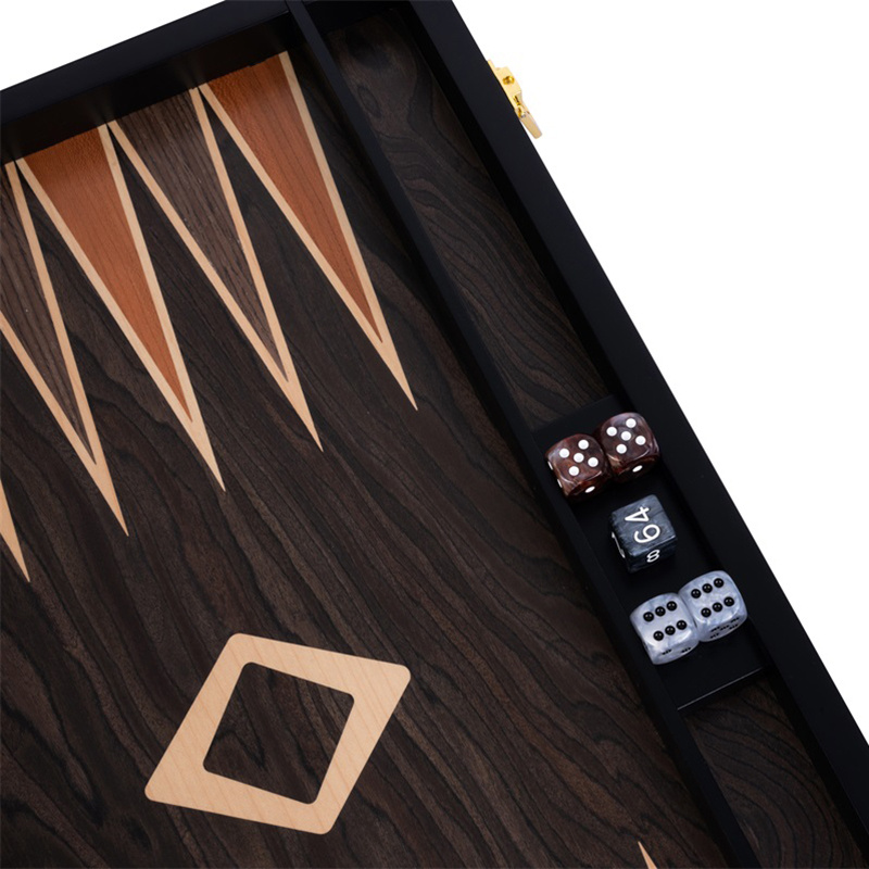 Longfield Backgammon Medium Brown Ebony