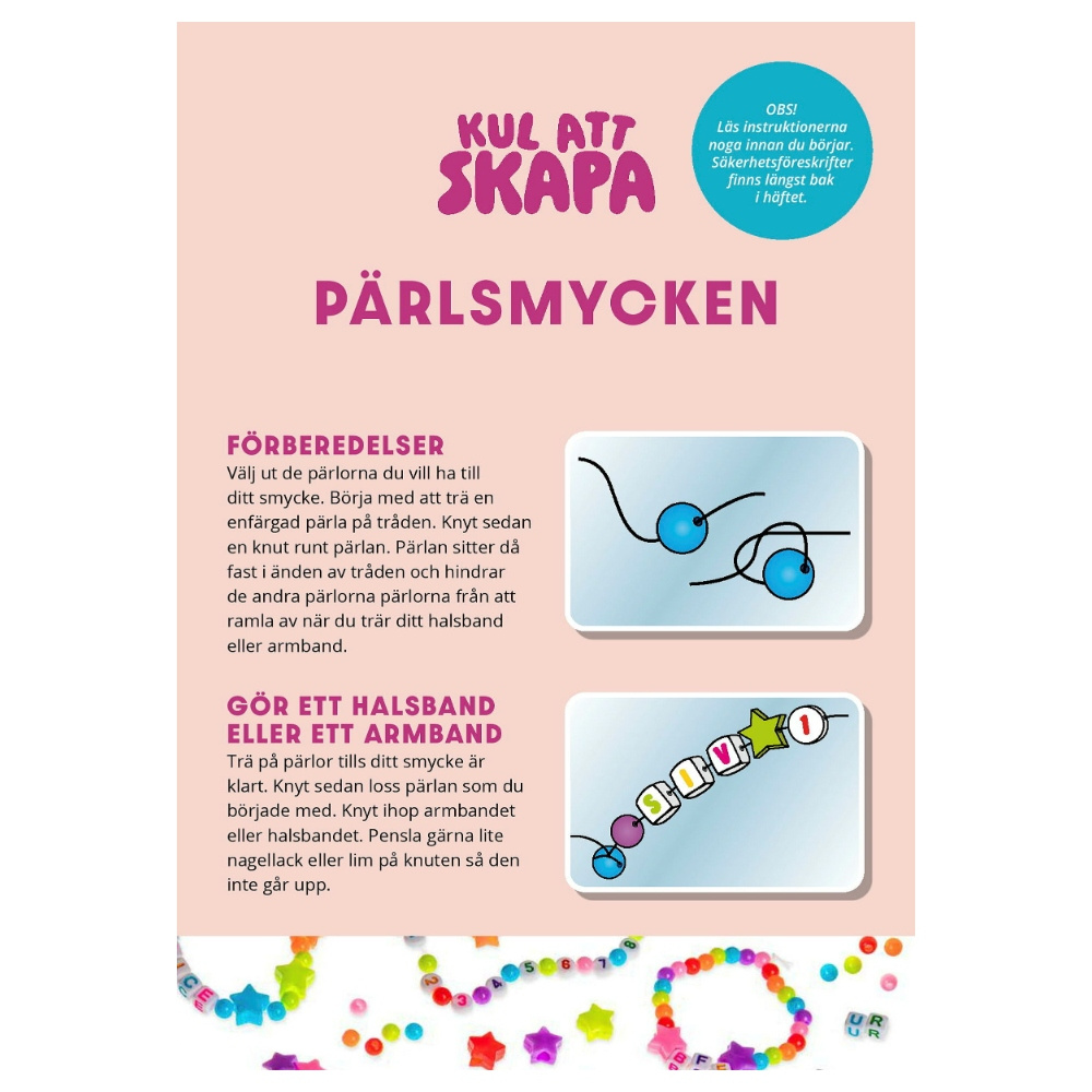 Kul att skapa - Helmikorut Kirjaimet ja numerot