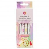 Sense - Pattern & fineliner pens 4-Pack