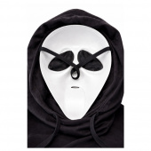 Ghost Face Mask med Huva Ghost Face Mask med Huva
