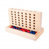 Wooden Connect 4 Travel Game Wooden Connect 4 Travel Game