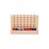 Wooden Connect 4 Travel Game Wooden Connect 4 Travel Game