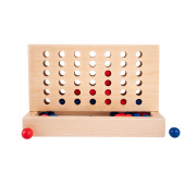 Wooden Connect 4 Travel Game Wooden Connect 4 Travel Game