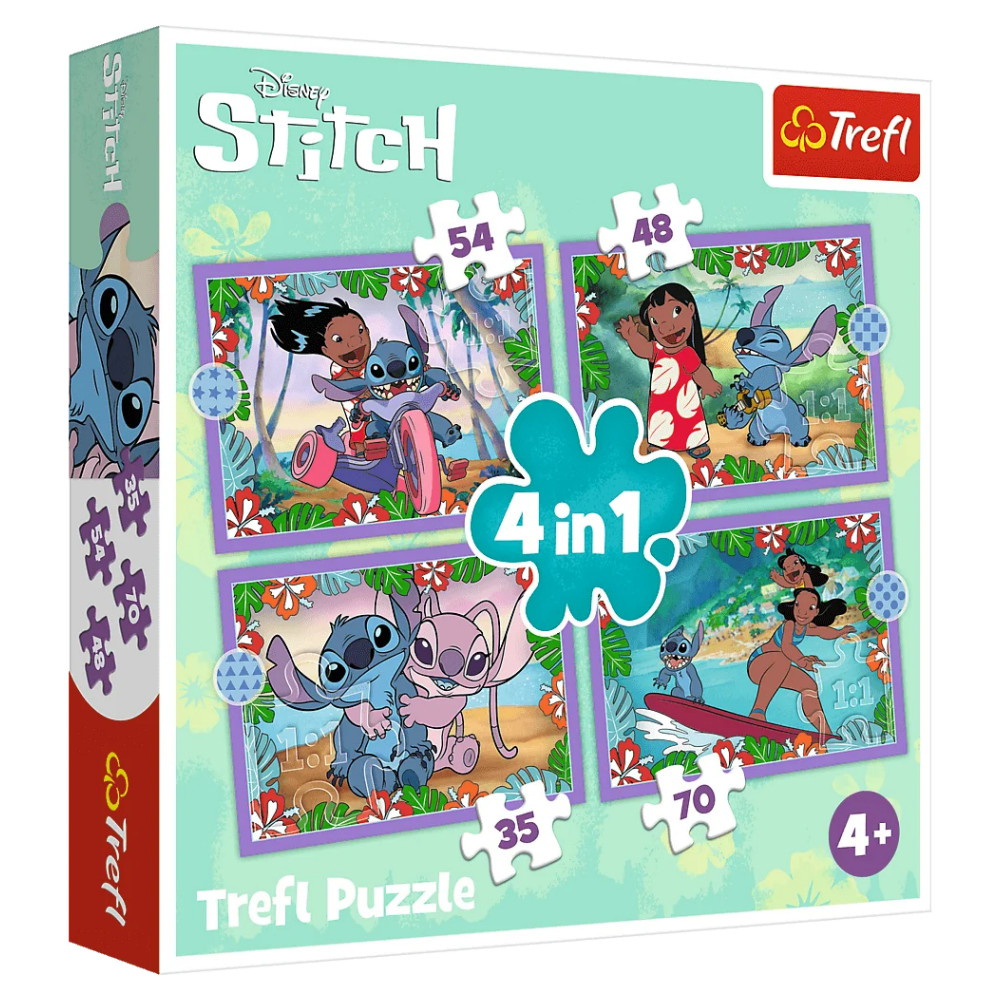 Trefl 4 in 1 Disney Stitch 35, 48, 54, 70 Palaa