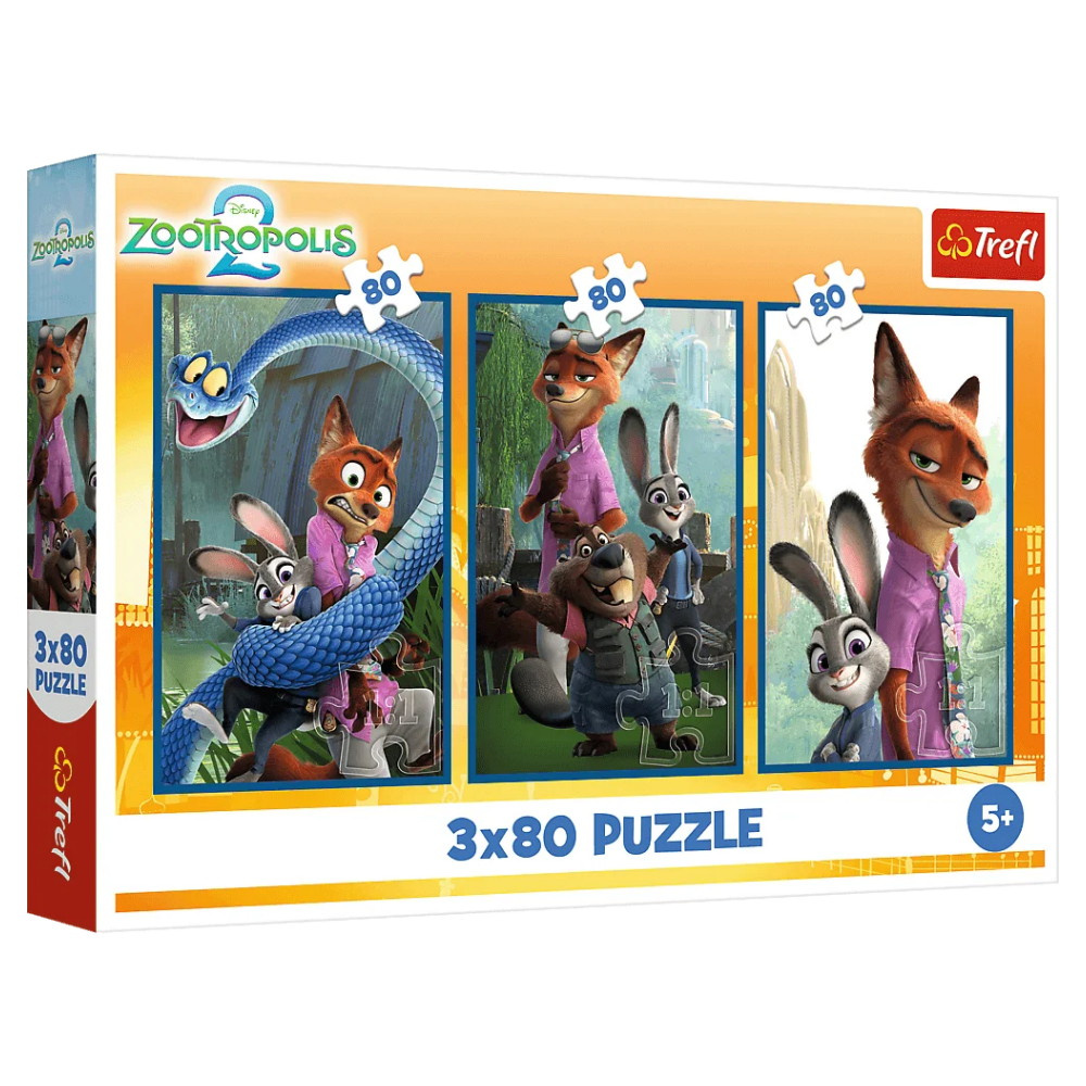 Trefl Disney Zootropolis 2 - 3 x 80 Palaa